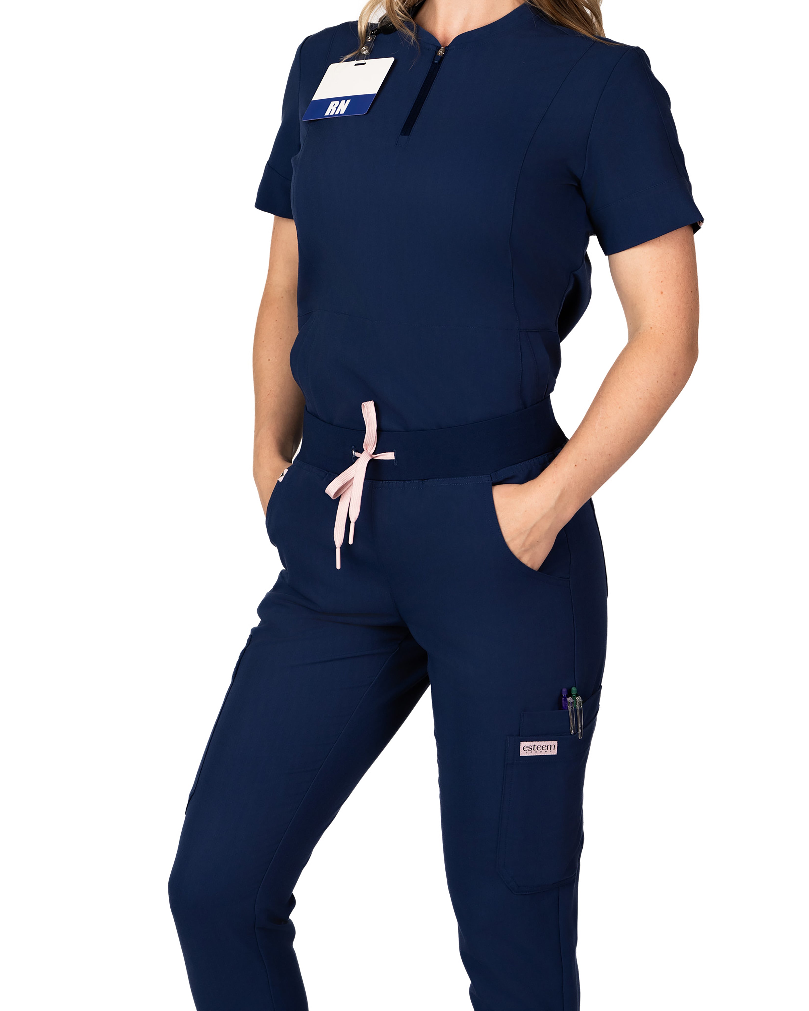 Libra skinny women's Jogger scrub pant-Navy ; *PRE-ORDER* Will ship by 10/30/2024